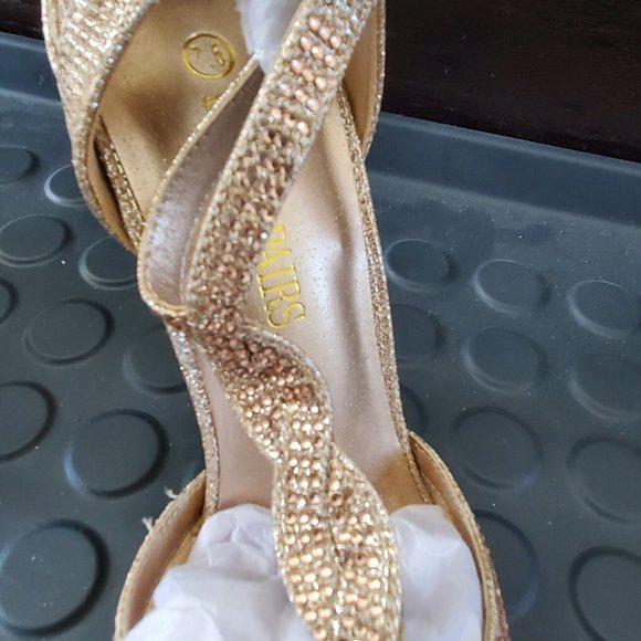 DREAM PAIRS Women Heeled Sandals Pump Swan 16 in Gold - Picture 5 of 11